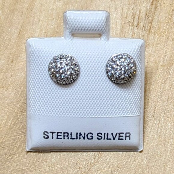 🆕.925 STERLING SILVER ROUND M0ISSANITE STUD EARRINGS - UNISEX - Picture 1 of 1